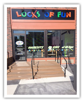 Locks of Fun on Lincolnway in Valparaiso, Indiana. Kids cuts with a smile!