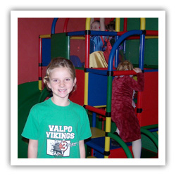 Enjoy the Play Area at Locks of Fun while waiting for a haircut